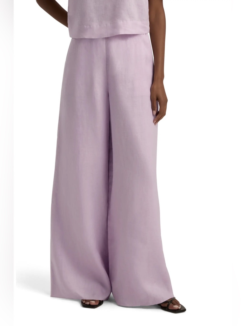 Favorite Daughter Linen Wide Leg Pants in Wisteria Musk